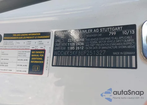 2014 Mercedes-Benz E 350 z USA, uszkodzony, nr VIN WDDKK5KF8EF251327